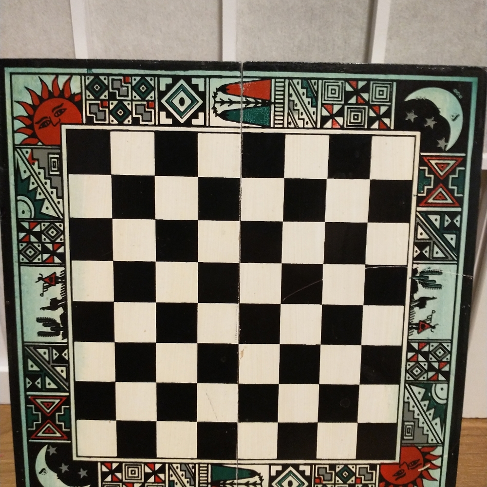Handmade--Portable Chess Set. Aztec-- Mayan Incas VS Spanish Conquistadors.